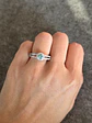Precioso Anillo Turmalina Paraíba Natural y Diamantes en Oro Blanco 18K - Miniatura 4