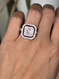 Magnífico Maxi Anillo Rubíes y Diamantes Naturales Oro Blanco 18K - Miniatura 2