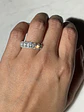 Gran Anillo Cintillo 7 Diamantes con Halo en Oro Blanco 18K - Miniatura 2