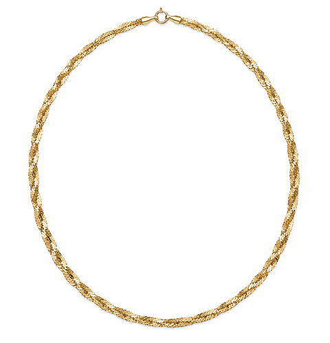 Collar Italiano Doble de Oro Amarillo 18K