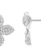 Aros Flores de Diamantes Naturales en Oro Blanco 18K - Miniatura 2