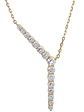 Exclusivo Collar Cascada Diamantes Naturales Oro Amarillo 18K - Miniatura 1