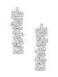 Aros Argollas Triple Diamantes Oro Blanco 18K - Miniatura 1