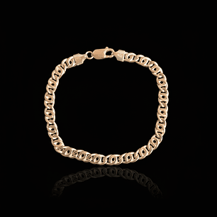 Pulsera de plata eslabón doble plata 925 italiana