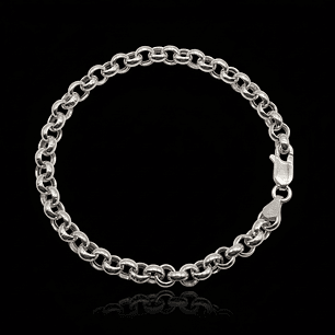 Pulsera de plata estilo rolo plata 925 italiana