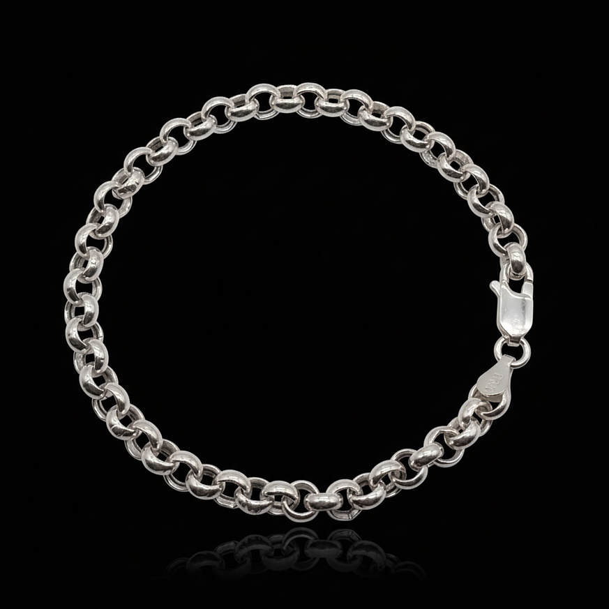 Pulsera de plata estilo rolo plata 925 italiana 1