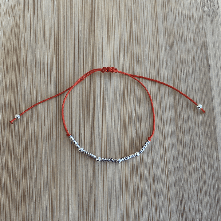 Pulsera de hilo rojo con plata 925 1