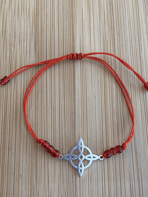Pulsera de Hilo rojo con Nudo de Bruja