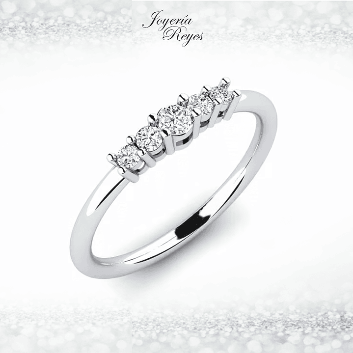 Anillo de compromiso Oro Blanco 18 kilates, con circón - SE ENVIAN A FABRICAR PREVIO PRESUPUESTO 1