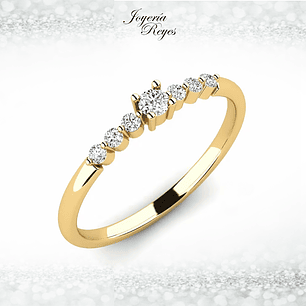 Anillo de compromiso Oro Amarillo 18 kilates, con circón - SE ENVIAN A FABRICAR PREVIO PRESUPUESTO