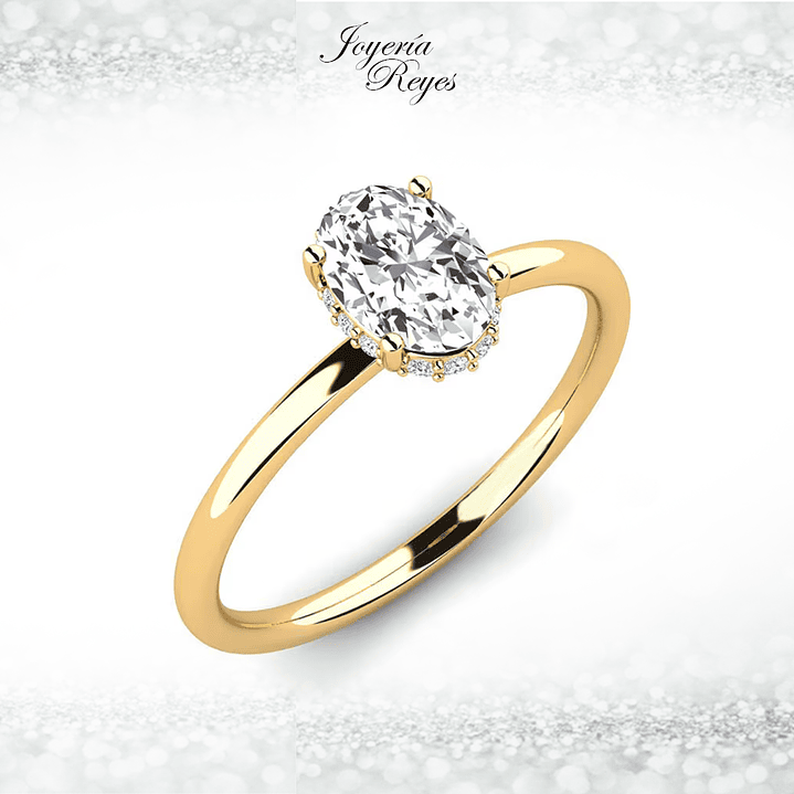 Anillo de compromiso Oro Amarillo 18 kilates, con circones - SE ENVIAN A FABRICAR PREVIO PRESUPUESTO 1