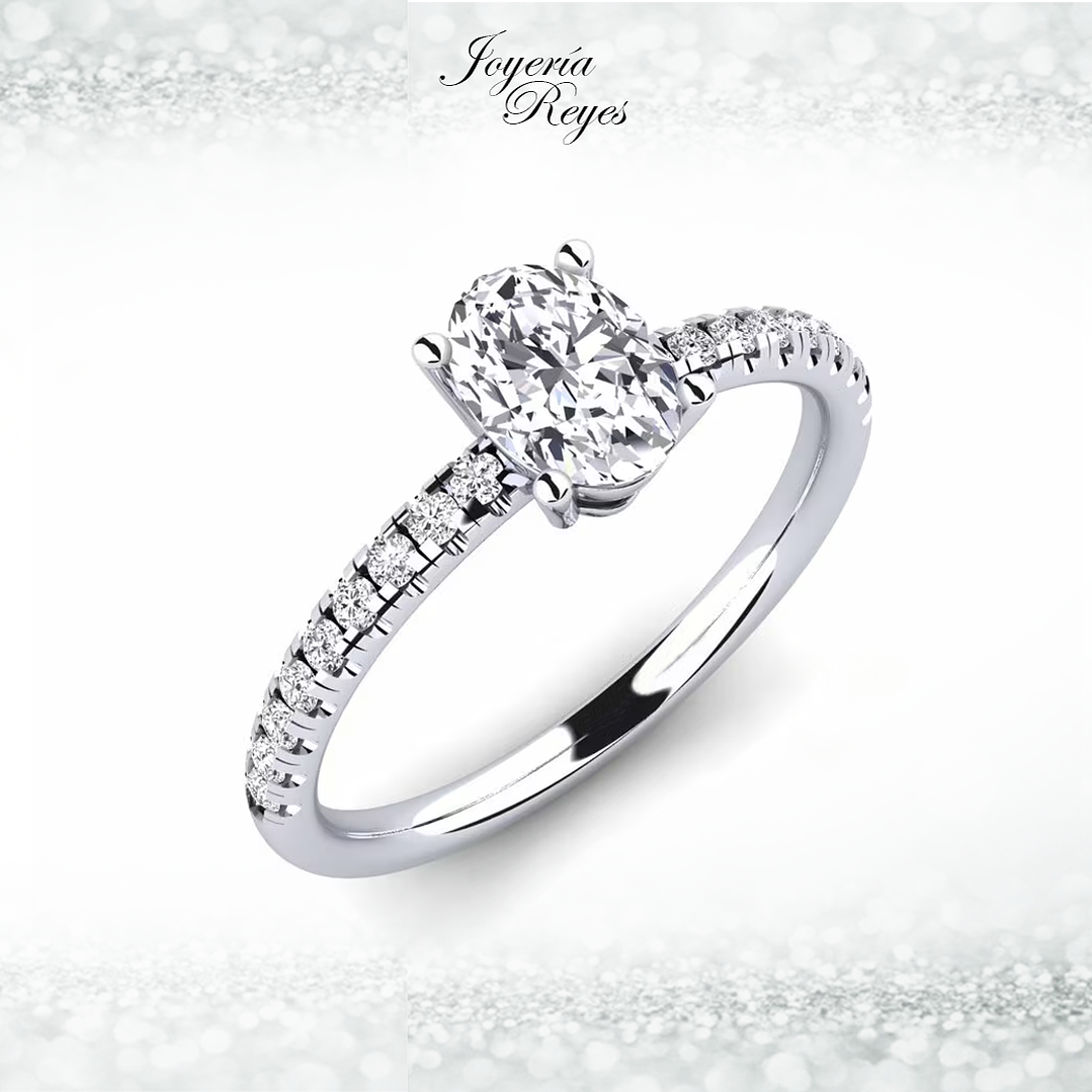 Anillo de compromiso Oro Blanco 18 kilates, con circones - SE ENVIAN A FABRICAR PREVIO PRESUPUESTO 1