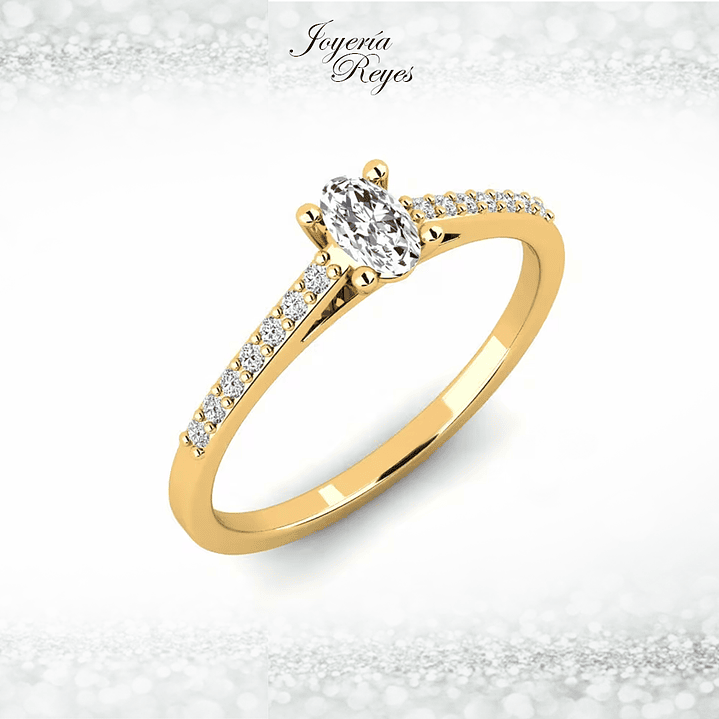 Anillo de compromiso Oro Amarillo 18 kilates, con circones - SE ENVIAN A FABRICAR PREVIO PRESUPUESTO 1