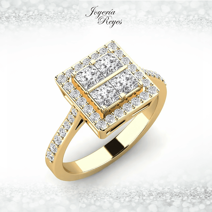 Anillo de compromiso Oro Amarillo 18 kilates, con circones - SE ENVIAN A FABRICAR PREVIO PRESUPUESTO 1