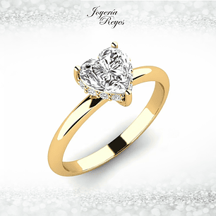 Anillo de compromiso Oro Amarillo 18 kilates, con circón - SE ENVIAN A FABRICAR PREVIO PRESUPUESTO