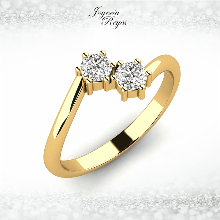 Anillo de compromiso Oro Amarillo 18 kilates, con circones - SE ENVIAN A FABRICAR PREVIO PRESUPUESTO 1