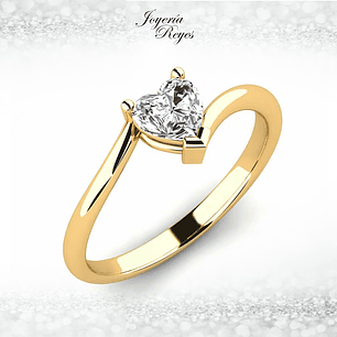 Anillo de compromiso Oro Amarillo 18 kilates, con circones - SE ENVIAN A FABRICAR PREVIO PRESUPUESTO