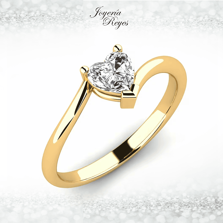 Anillo de compromiso Oro Amarillo 18 kilates, con circones - SE ENVIAN A FABRICAR PREVIO PRESUPUESTO 1