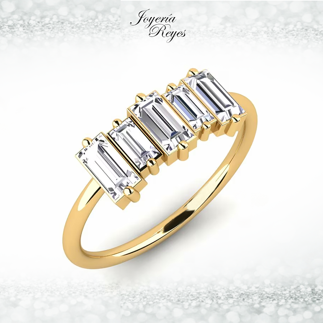 Anillo de compromiso Oro Amarillo 18 kilates, con circones - SE ENVIAN A FABRICAR PREVIO PRESUPUESTO 1