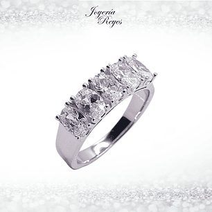 Anillo de plata rodinada fabricación Italiana - ley 925 - modelo 22860XRSWSH2