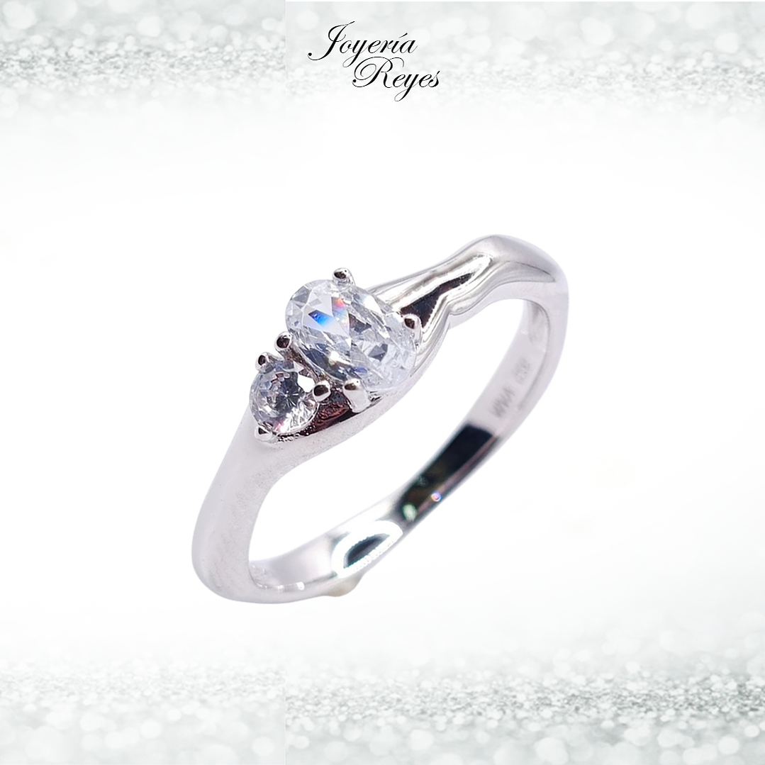 Anillo de plata rodinada fabricación Italiana - ley 925 - modelo 23208FRSWSH1 1