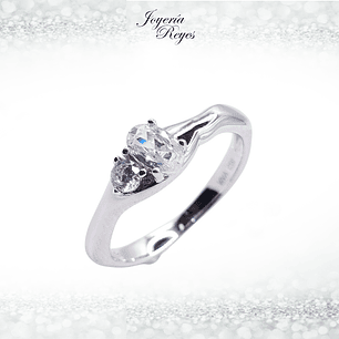 Anillo de plata rodinada fabricación Italiana - ley 925 - modelo 23208FRSWSH1