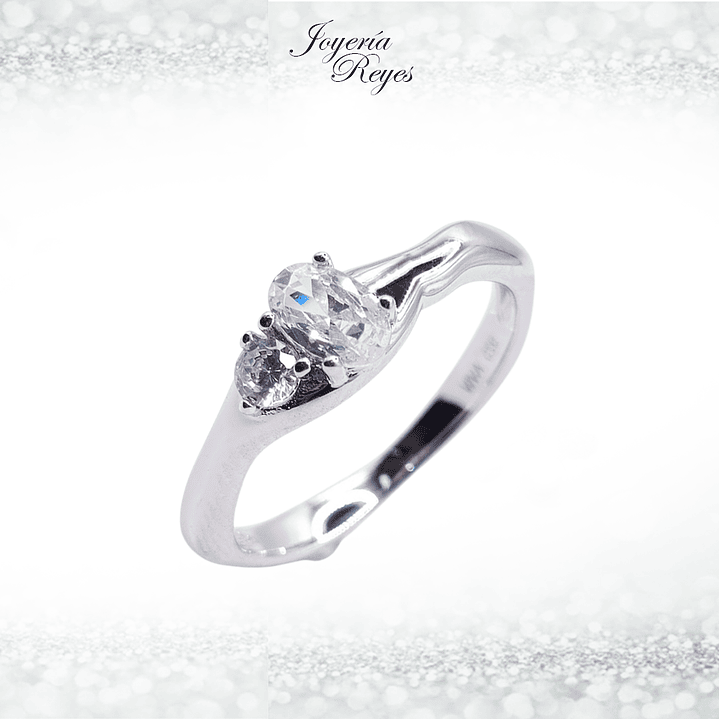 Anillo de plata rodinada fabricación Italiana - ley 925 - modelo 23208FRSWSH1 1