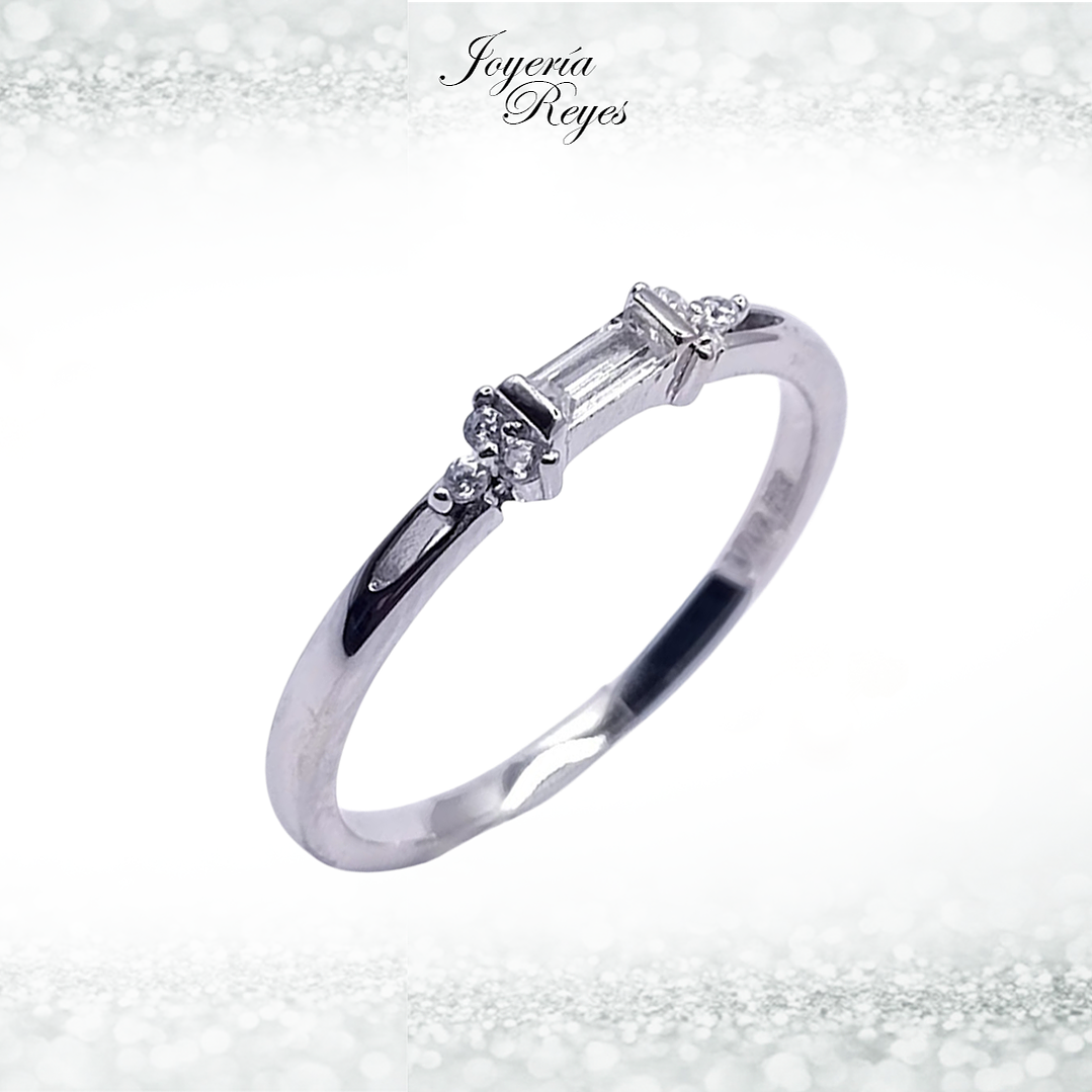Anillo de plata rodinada fabricación Italiana - ley 925 - modelo 12192FRSWSH5 1