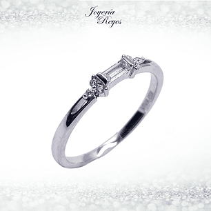 Anillo de plata rodinada fabricación Italiana - ley 925 - modelo 12192FRSWSH5