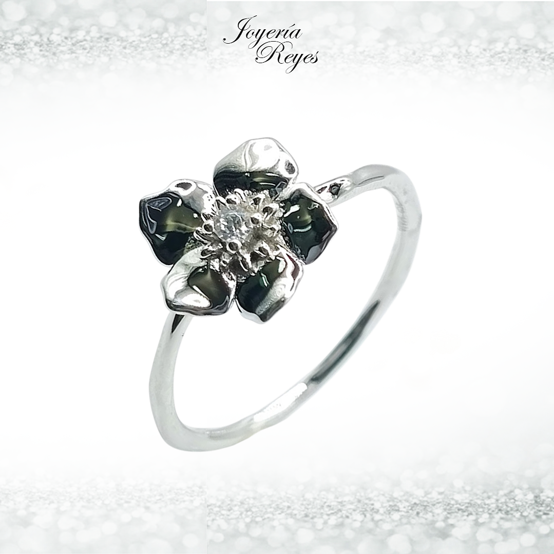 Anillo de plata rodinada fabricación Italiana - ley 925 - modelo 22801FRSWSH2 1