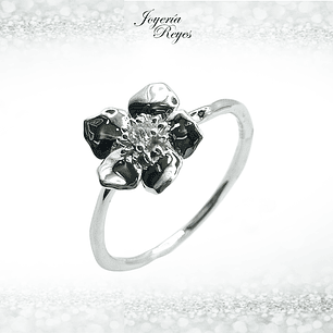 Anillo de plata rodinada fabricación Italiana - ley 925 - modelo 22801FRSWSH2