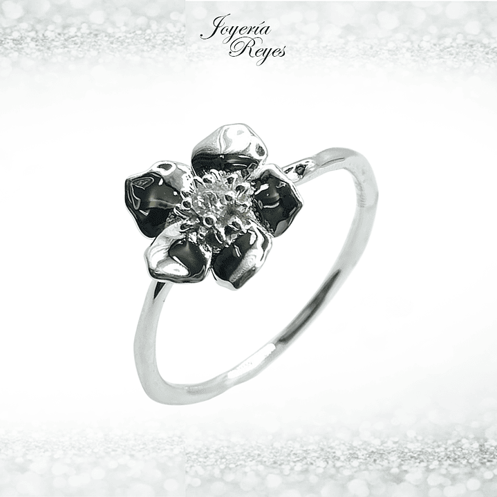 Anillo de plata rodinada fabricación Italiana - ley 925 - modelo 22801FRSWSH2 1