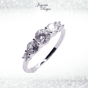 Anillo de plata rodinada fabricación Italiana - ley 925 - modelo 29929FRSWSH2