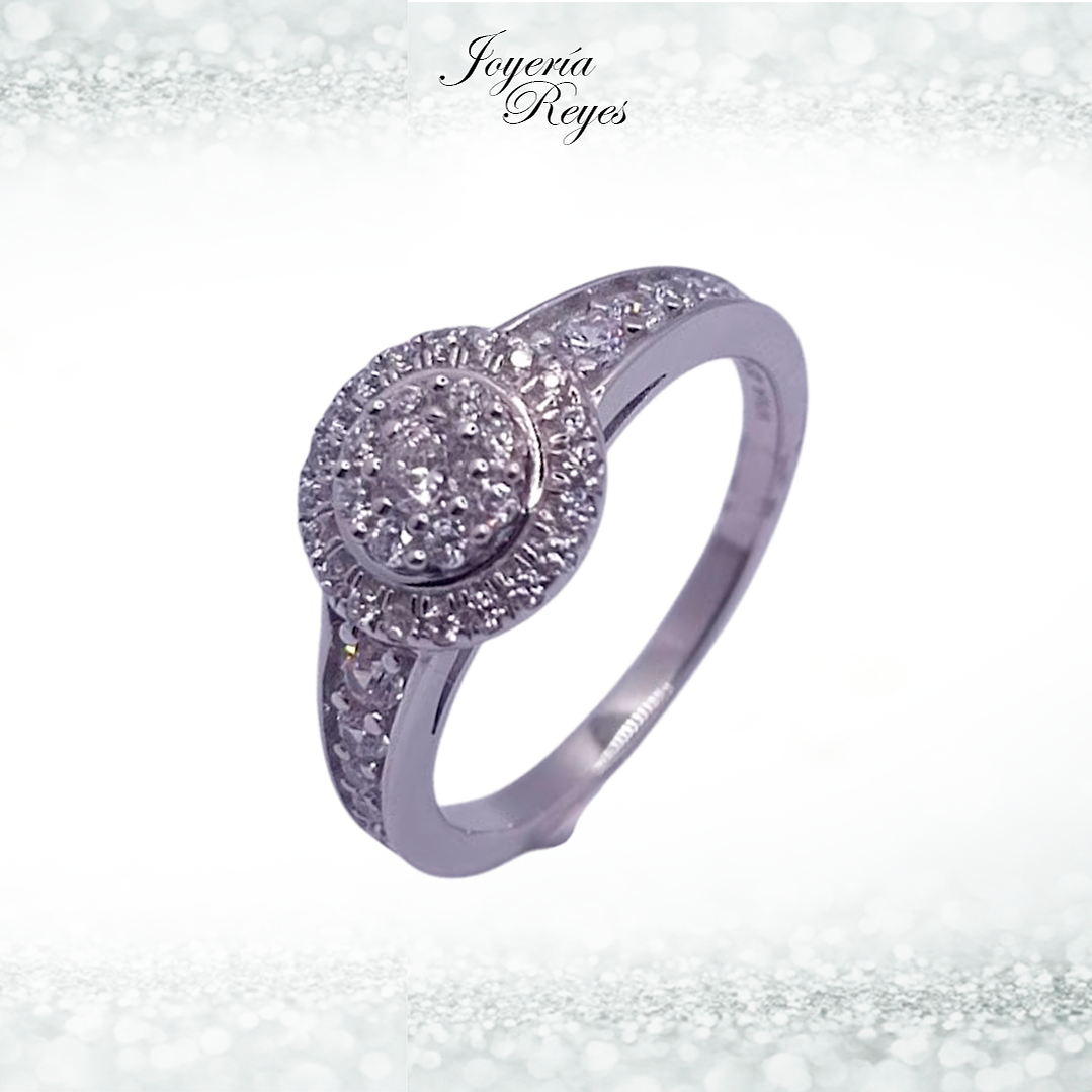 Anillo de plata rodinada fabricación Italiana - ley 925 - modelo 10549FRSWSH1 1