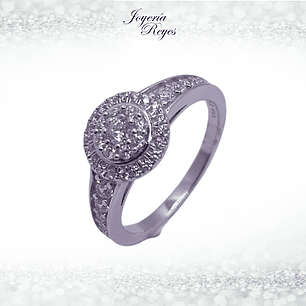 Anillo de plata rodinada fabricación Italiana - ley 925 - modelo 10549FRSWSH1