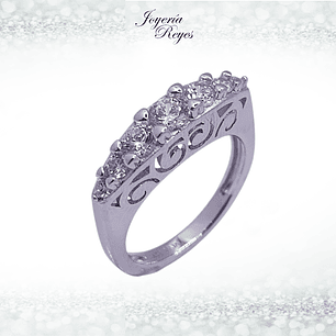Anillo de plata rodinada fabricación Italiana - ley 925 - modelo 10550FRSWSH1