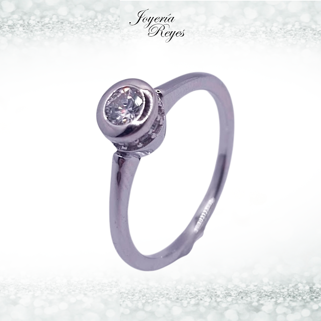 Anillo de plata rodinada fabricación Italiana - ley 925 - modelo 10678FRSWSH1 1