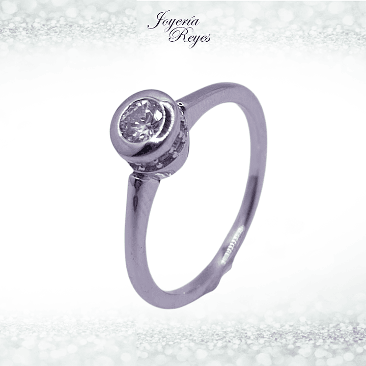 Anillo de plata rodinada fabricación Italiana - ley 925 - modelo 10678FRSWSH1 1