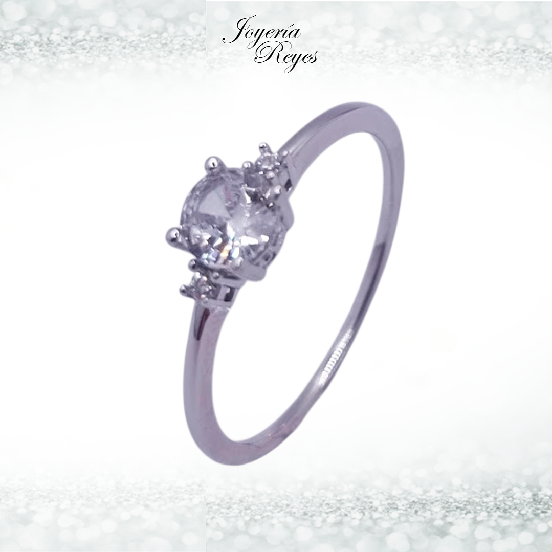 Anillo de plata rodinada fabricación Italiana - ley 925 - modelo 10687FRSWSH1 1