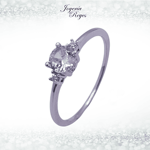 Anillo de plata rodinada fabricación Italiana - ley 925 - modelo 10687FRSWSH1