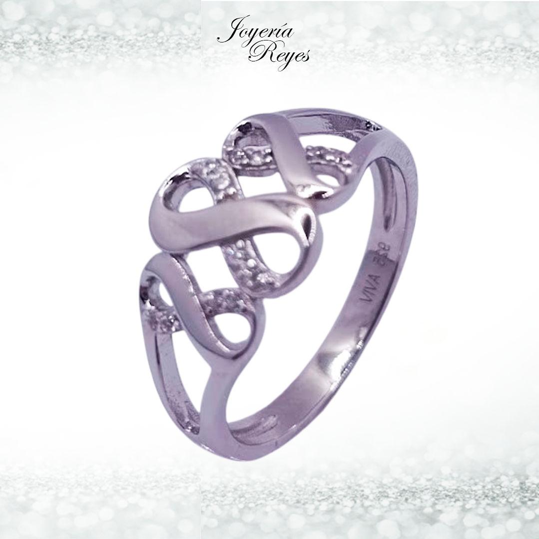 Anillo de plata rodinada fabricación Italiana - ley 925 - modelo 10692FRSWSH1 1