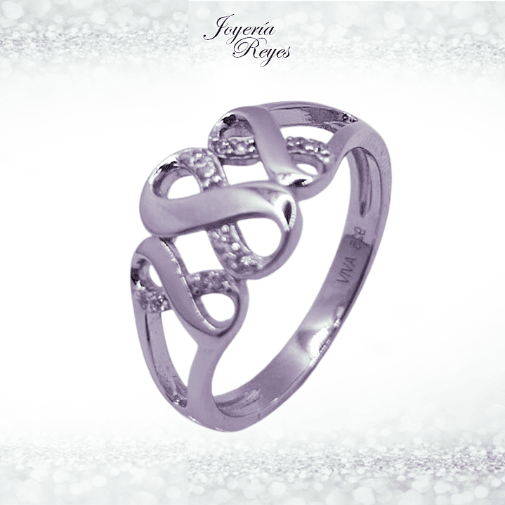 Anillo de plata rodinada fabricación Italiana - ley 925 - modelo 10692FRSWSH1 1