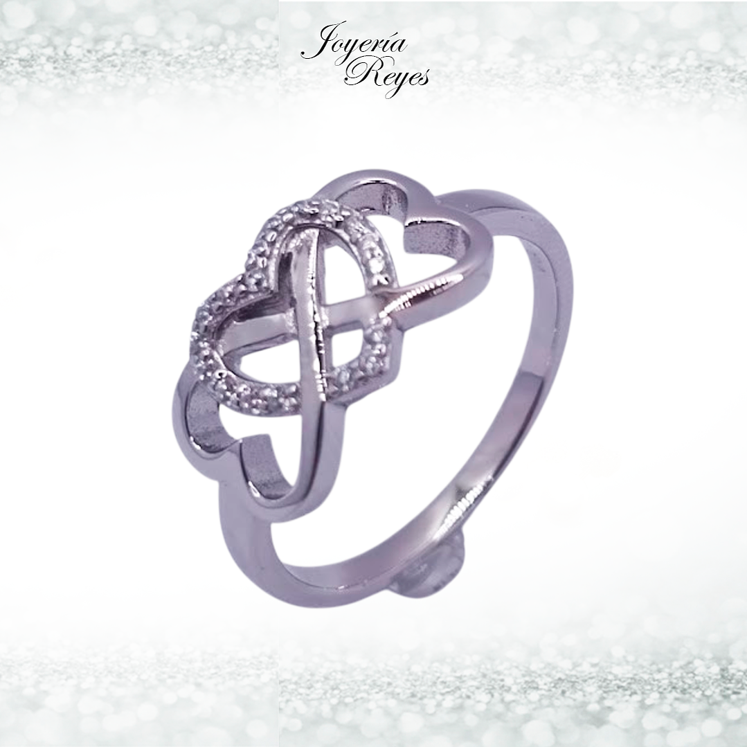 Anillo de plata rodinada fabricación Italiana - ley 925 - modelo 10693FRSWSH1 1