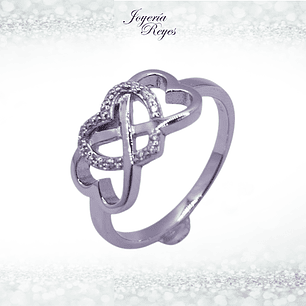 Anillo de plata rodinada fabricación Italiana - ley 925 - modelo 10693FRSWSH1