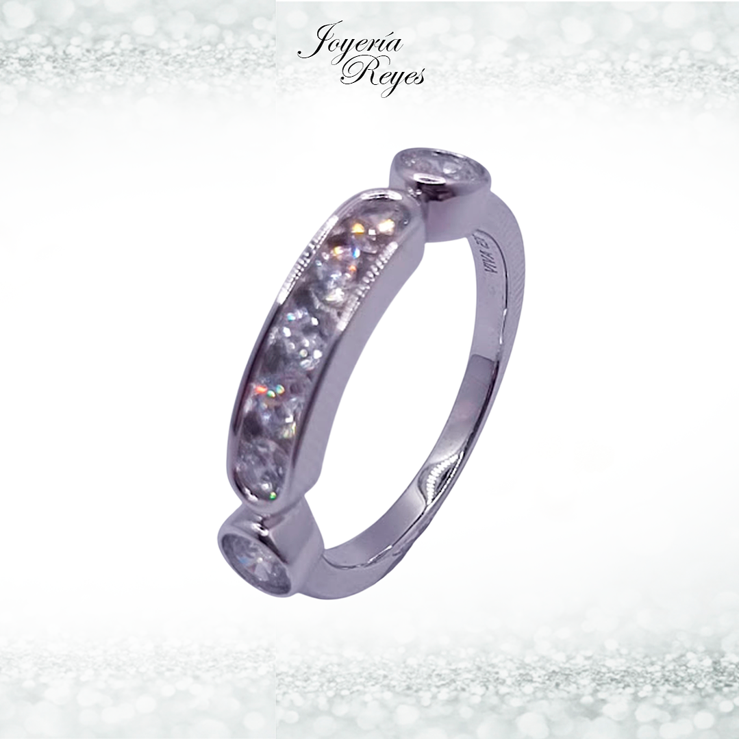 Anillo de plata rodinada fabricación Italiana - ley 925 - modelo 10706FRSWSH1 1