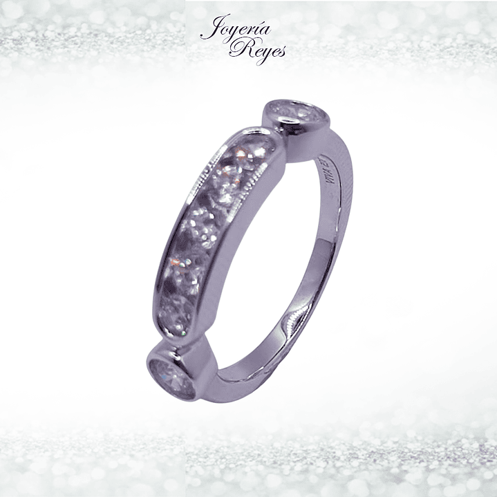 Anillo de plata rodinada fabricación Italiana - ley 925 - modelo 10706FRSWSH1 1