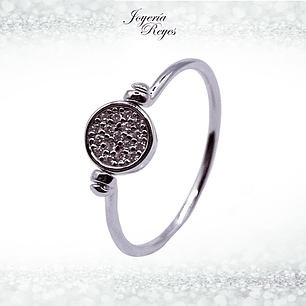 Anillo de plata rodinada fabricación Italiana - ley 925 - modelo 10811FRSWSH1