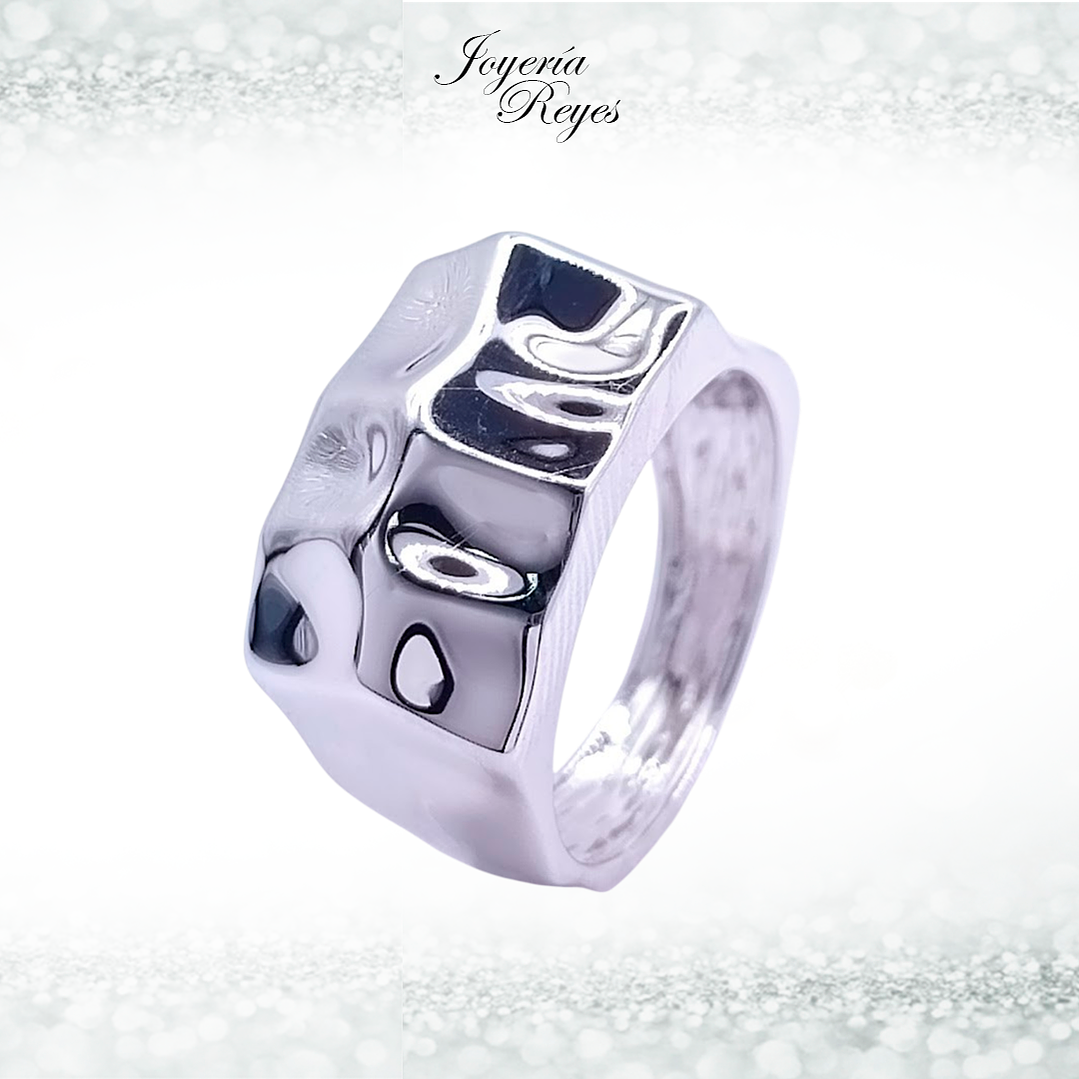 Anillo de plata rodinada fabricación Italiana - ley 925 - modelo 11089FRSWSH1 1