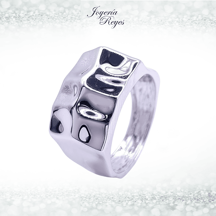 Anillo de plata rodinada fabricación Italiana - ley 925 - modelo 11089FRSWSH1 1