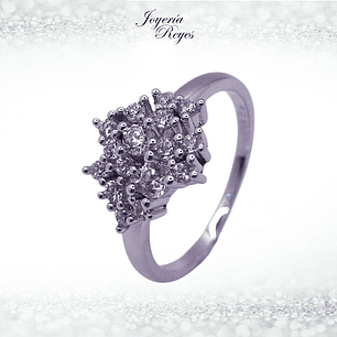 Anillo de plata rodinada fabricación Italiana - ley 925 - modelo 12186FRSWSH1